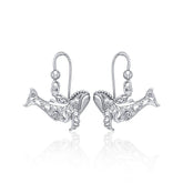Tranquil guardians of the sea Sterling Silver Whale Filigree Hook Earrings Jewelry TER1711 - Earrings
